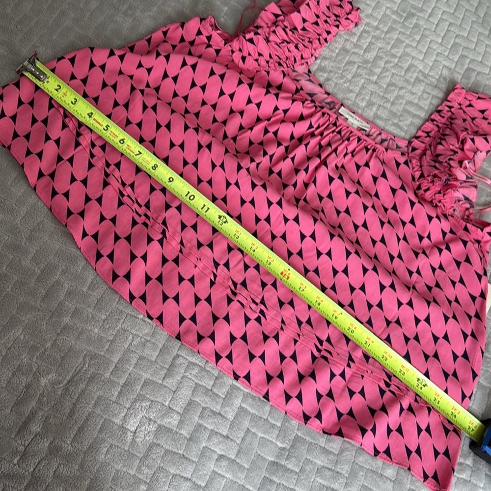 WOMEN'S PRINTED RUFFLE-STRAP SWINGY TANK, S - Picture 5 of 8